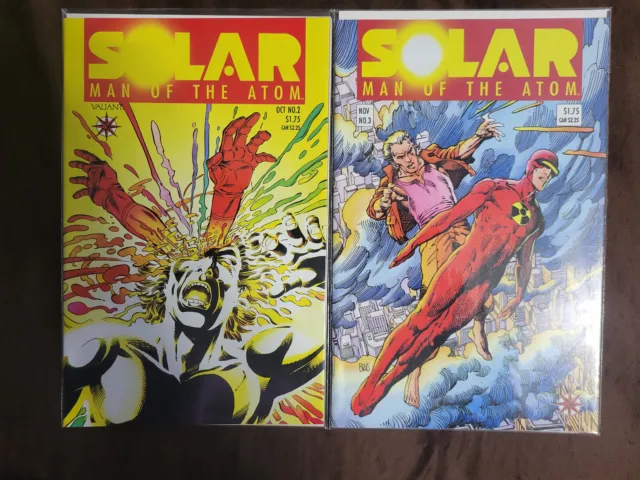 1 SOLAR MAN OF THE ATOM Lot: Issues# 2 and 3  Valiant 1991  NM/M Perfect!