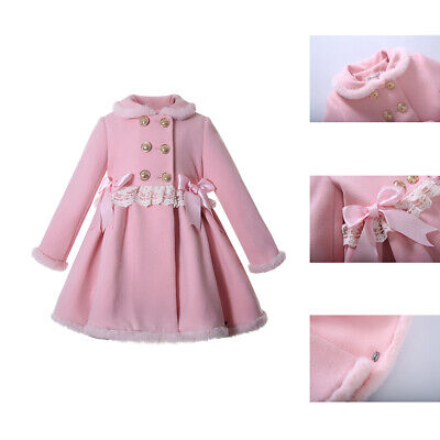 Toddler Winter Outerwear Girls Jacket Coat Party Parka Casual Clothes Pink 2-12