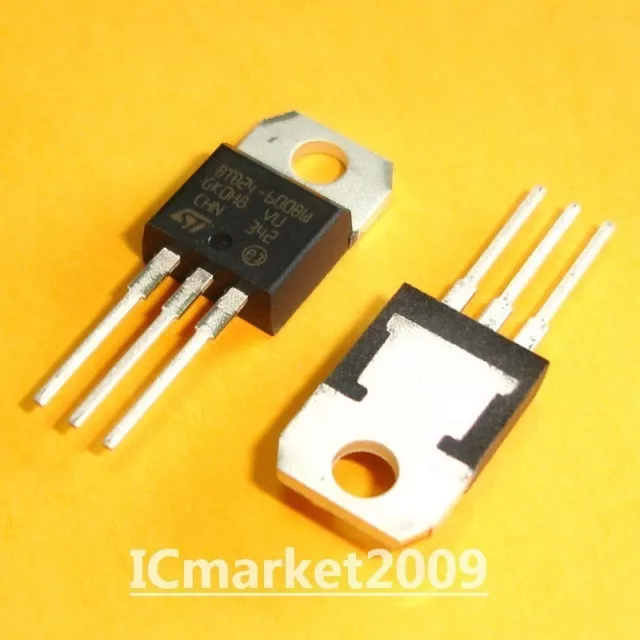 2 PCS BTB24-600BWRG TO-220 BTB24-600BW BTB24-600 Snubberless Triacs Transistor