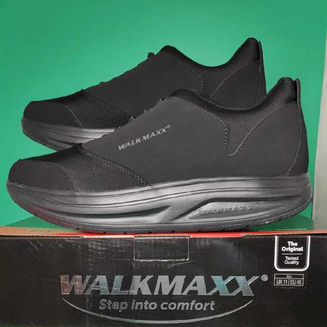 JML Walkmaxx Blackfit UK Größe 11 Euro 45 schwarz Komfort Wanderschuhe brandneu