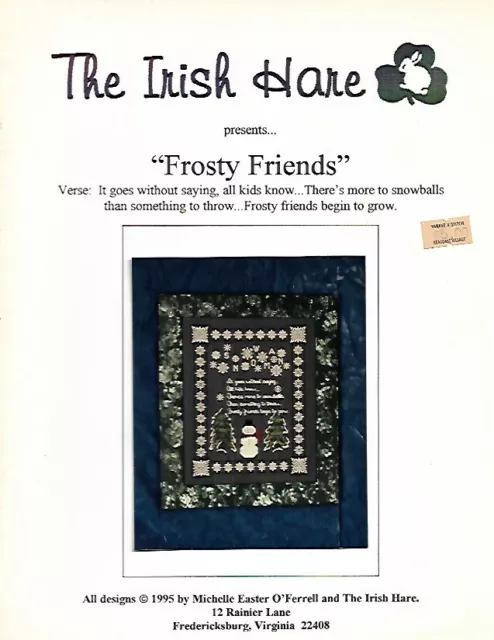 Frosty Friends Counted Cross Stitch Pattern Leaflet from The Irish Hare