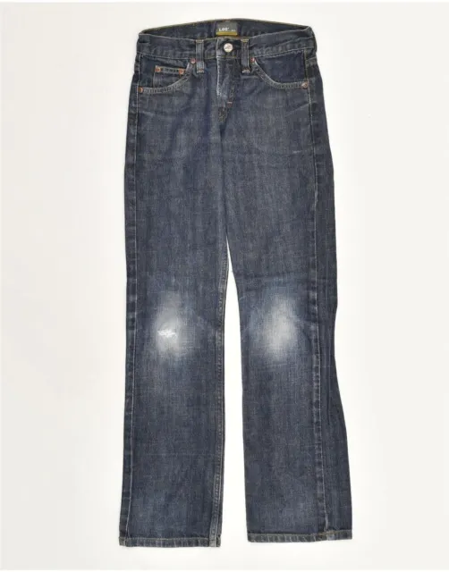 LEE Boys Scott Straight Jeans 10-11 Years W26 L27 Navy Blue Cotton MZ15