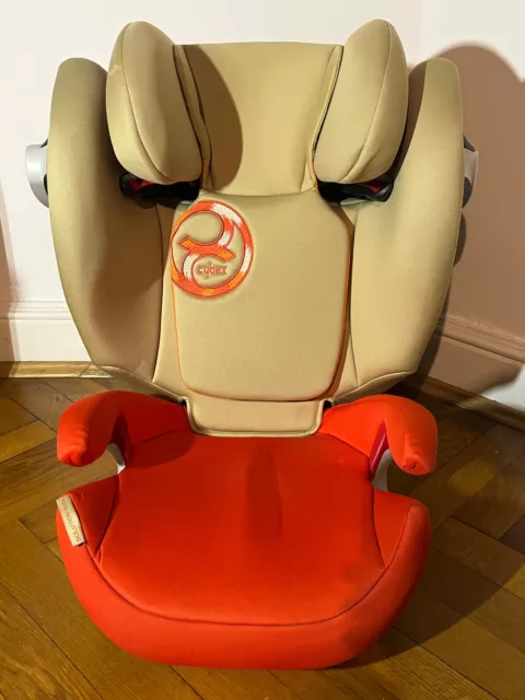 Cybex SOLUTION M-fix GOLD beige orange Gruppe 2/3 mit ISOFIX + Schonbezug 3-12 J