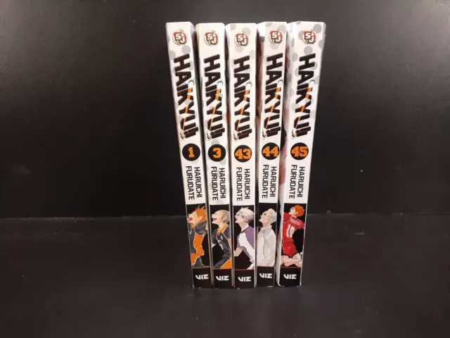 haikyuu manga english lot 1,3,43,44,45( brand new)