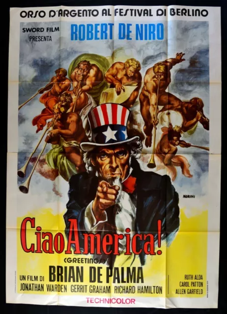 Manifesto Ciao America Robert De Niro Brian De Palma Greetings Warden Graha M321