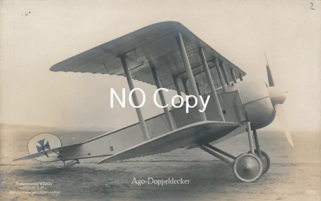 Foto Flugzeug Oldtimer Ago Doppeldecker X121