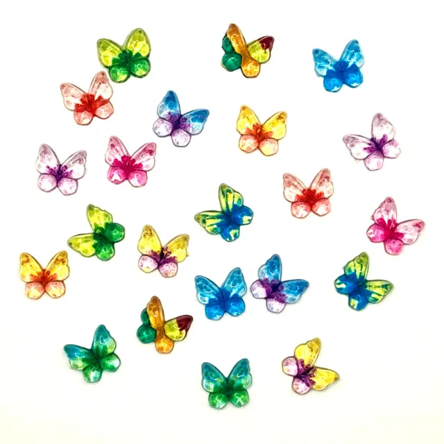 25 Mini Acryl Schmetterlinge Streudeko Basteln DIY Frühling Verzieren Kleben