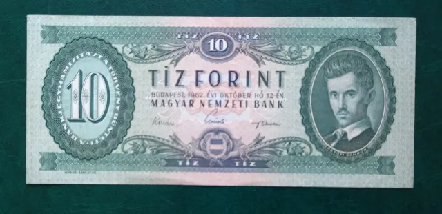 HUNGARY / MAGYAR 10 Forint Banknotes, 1962