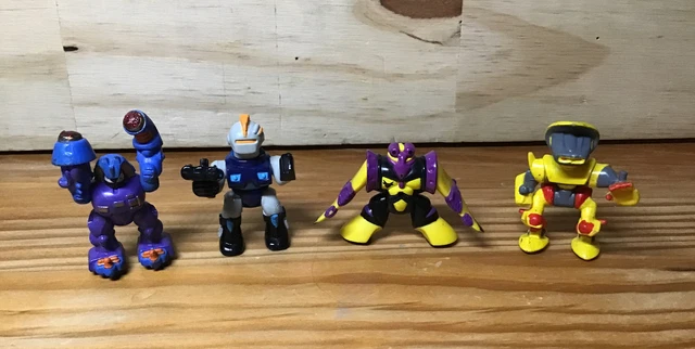Vintage Z-BOTS Robot Action Figure 4 Lot Mini Figures 1990s Toys Retro Rare Find Vintage Z-BOTS Robot Action Figure 4 Lot Mini Figures 1990s Toys Retro Rare Find