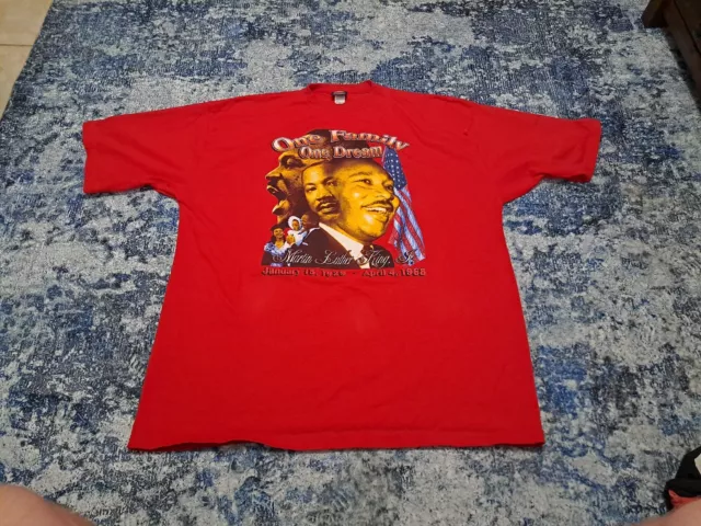 Vintage Martin Luther King Jr Shirt One Family One Dream Free At Last Speech