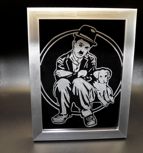 portrait de johnny hallyday | monde de la gravure sur verre