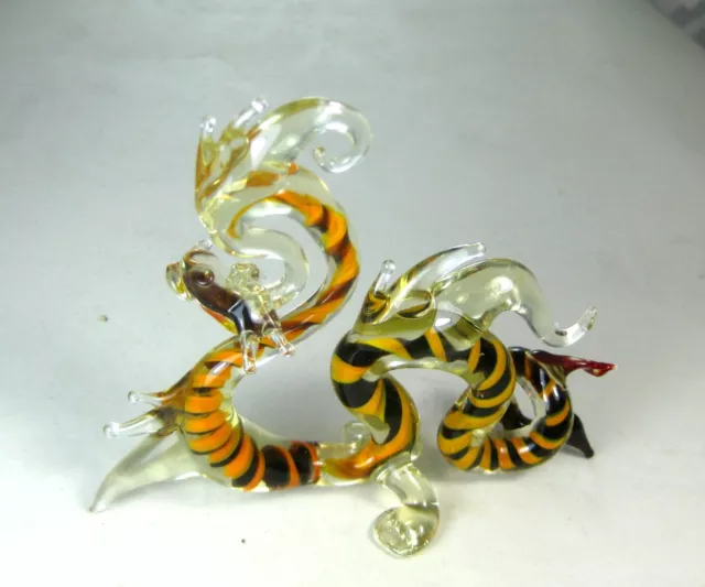 hand blown glass animal dragon murano style figurine ornament miniature 2