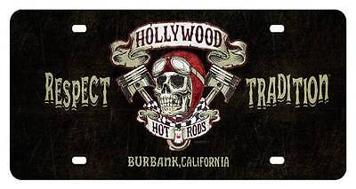 Hollywood Hot Rod Shop License Plate Metal Sign Man Cave Garage Club Shop HHR017