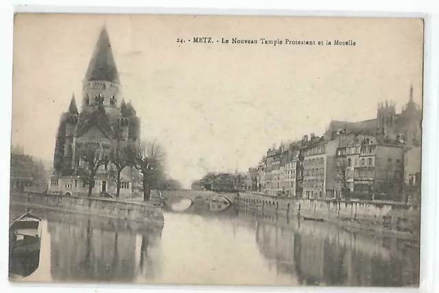 57 Metz , Le Nouveau Temple Protestant Et La Moselle