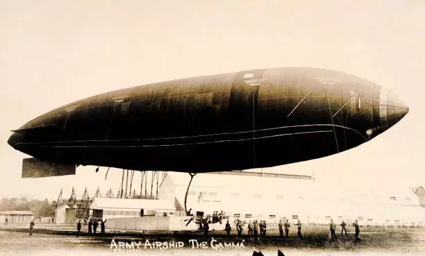 The Gamma An Army Airship Over Aldershot During Wwi Aviation History Old Photo