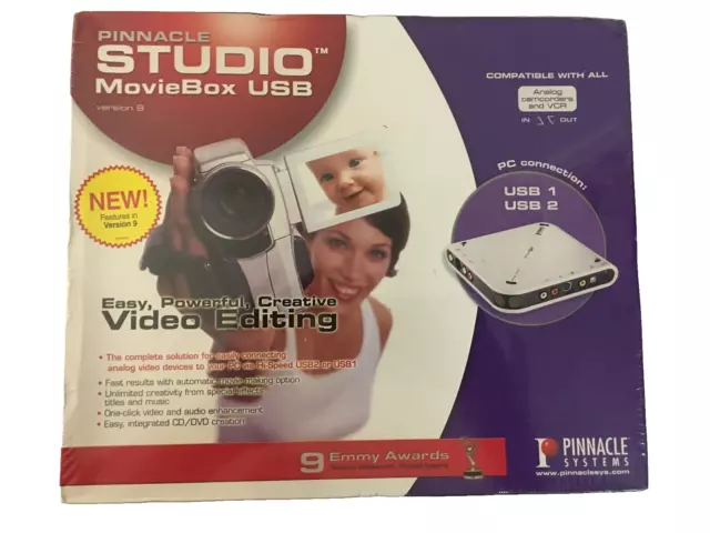 Pinnacle Studio Movie Box USB Version 9 Video Editing Capture Device - Sealed