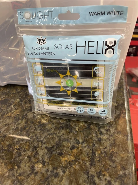 New  SOLIGHT Solar LED Origami Solar Lantern Warm White Camping Boating Hiking