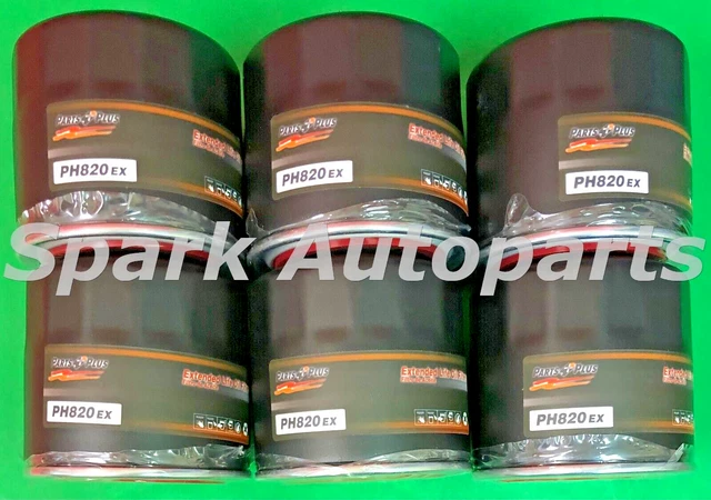 Case of 6 Engine Synthetic Oil Filter PARTS PLUS PH820EX For FORD, DODGE