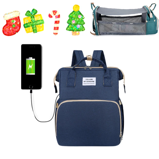Diaper Bag Backpack with Changing Station for Boys Girl - External Usb Charging