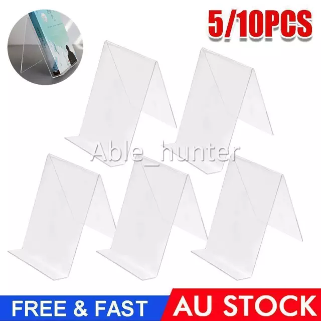 5/10PCS Book Phone Tablet Acrylic Display Stand Perspex Retail Cookbook Holder