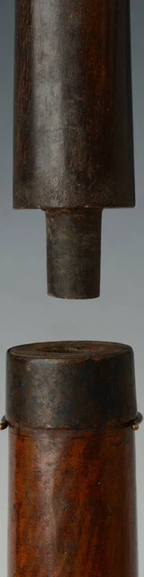 20th Century, Rare and Large Antique Burmese Wooden Pipe 4