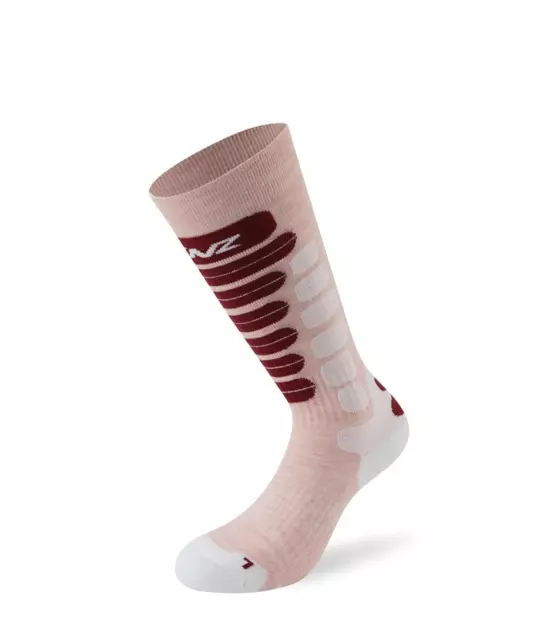 LENZ Skiing Kids 2.0 Pink White Red Socks Children's New Ski Socks j20