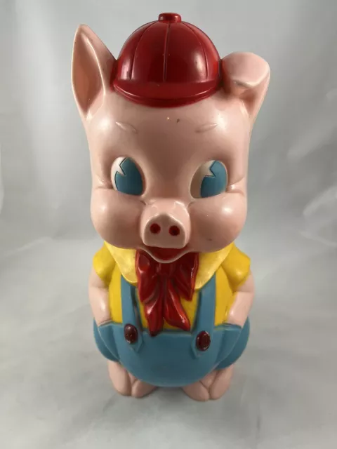 Vintage, 1950s Ideal 1-2317, Hard Plastic 11” Piggy Bank