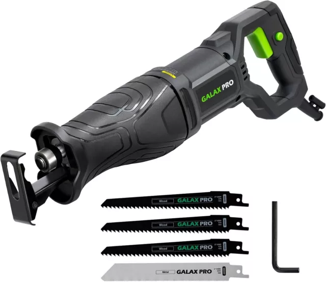 GALAX PRO Scie Sabre 900W, Vitesse Variable 0~2800SPM, 4 Lames (Bois 6T/Métal 14 2