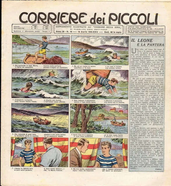 [Kmb] Corriere Dei Piccoli Anno 1944 Numero 16