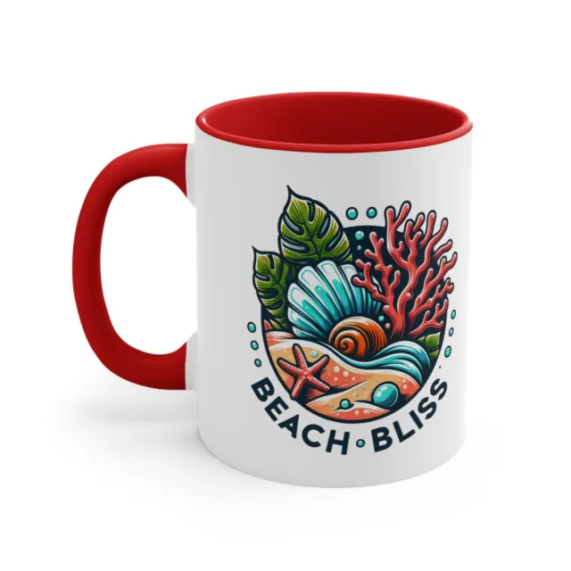 Coffee Mug - Beach Bliss - Tropical Vibes for Your Morning Brew! 11oz