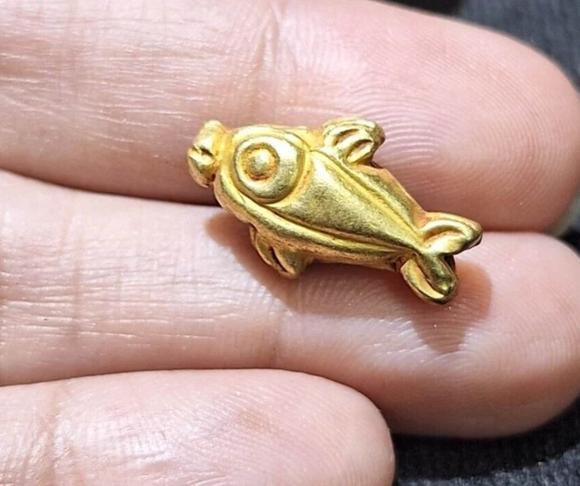 Amazing Antique PyU amazing god fish Solid Gold 22K Bead Pendant, charm bead