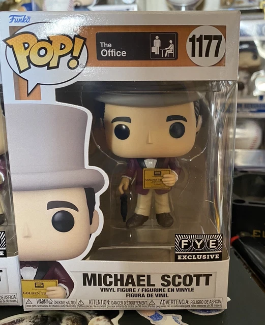 MICHAEL SCOTT WITH Golden Ticket The Office FYE Exclusive Funko Pop