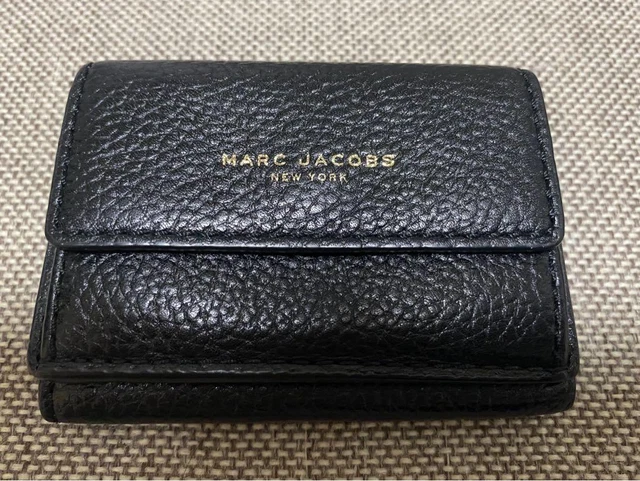 Marc Jacobs Trifold Mini Wallet Black Women Ship From Japan