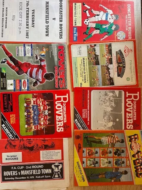 DONCASTER ROVERS V Mansfield Town FC - Various Seasons - 8 x Programme ...