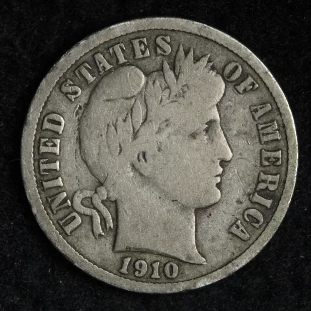 1910-S Barber Silver Dime CHOICE FINE E242 AF