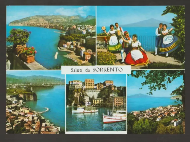 Saluti Da Sorrento Napoli Cartolina Fg Vg 1961 - Brunner