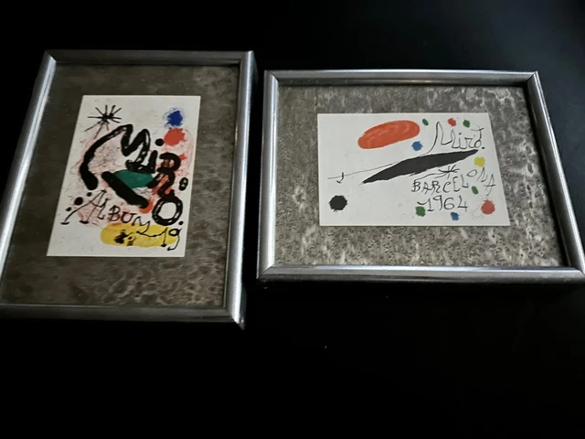 Joan Miro 19 Lithograph and Barcelona 1964 signed Framed Joan Miro 19 Lithograph and Barcelona 1964 signed Framed