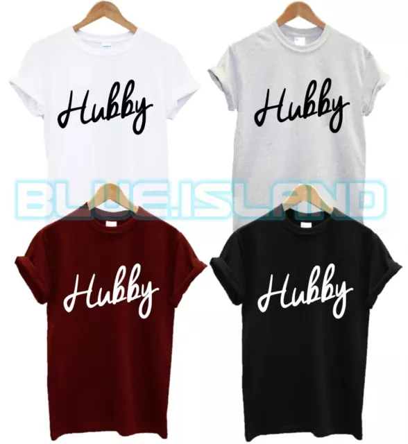 Hubby T Shirt Wedding Gift Mr Married Husband Party Marriage Fashion Swag Wifey