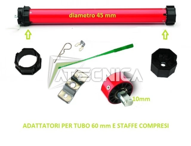 Motore Tubolare Per Tapparelle 230V - 50Nm, Telecomando, Per Serrande Pesanti E Garage