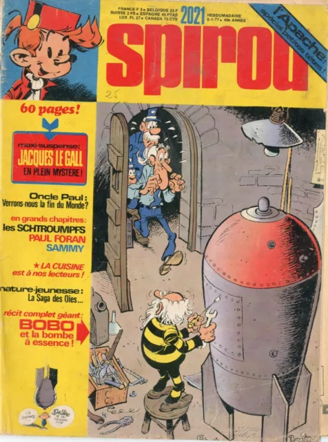 A17-Spirou n°2021 Jacques Legall Oncle Paul Les Schtroumpfs  Paul Foran