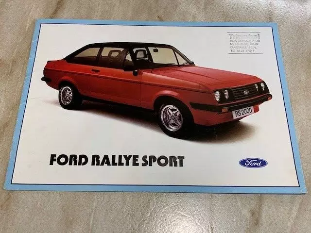 Ford Escort RS2000 Rallye Sport 1978 Brochure