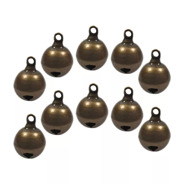 10pcs Bronze Bell Metal Loose Beads Small Jingle Bells for Crafts DIY Pendants