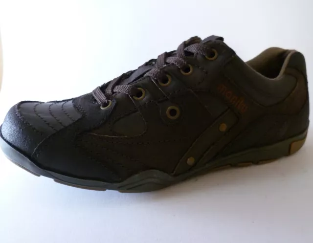 Manitu Uomo Scarpe Basse con Lacci 41 Braun pelle Nuovo