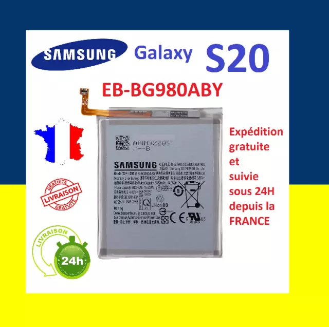 Batterie pour Samsung Galaxy S20 / S20 5G  -  réf EB-BG980ABY SM-G980F