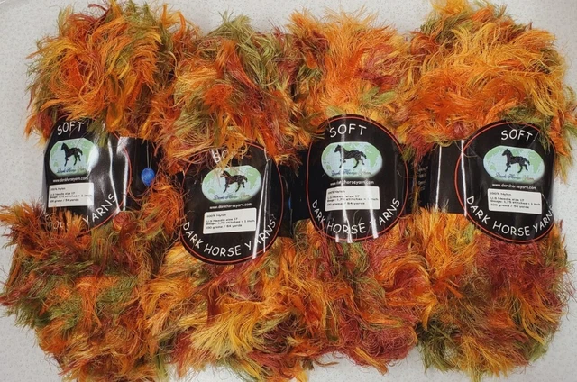 4 Dark Horse Soft Yarn 100 Grams Each Color 103