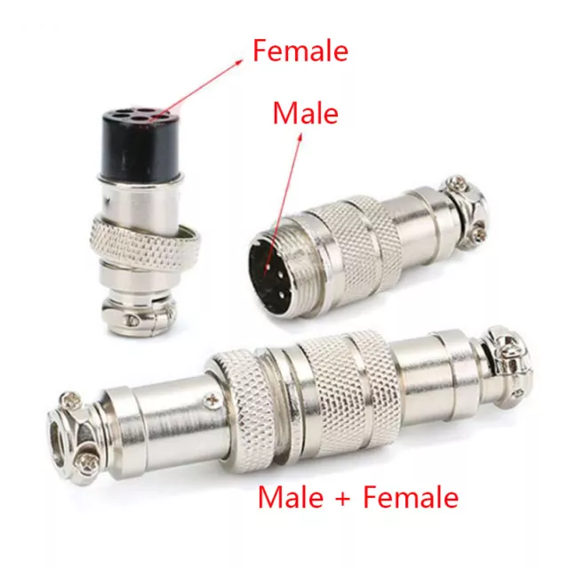 Aviation Plug GX16 2Pin/3/4/5/6/7/8Pin Male&Female Metal Connector Plug Socket