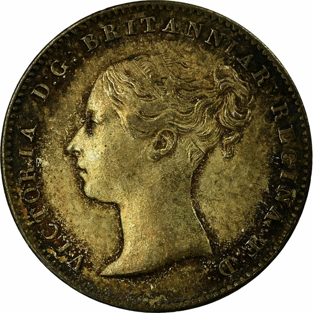 [#485057] Coin, Great Britain, Victoria, 3 Pence, 1845, AU(55-58), Silver, KM:73