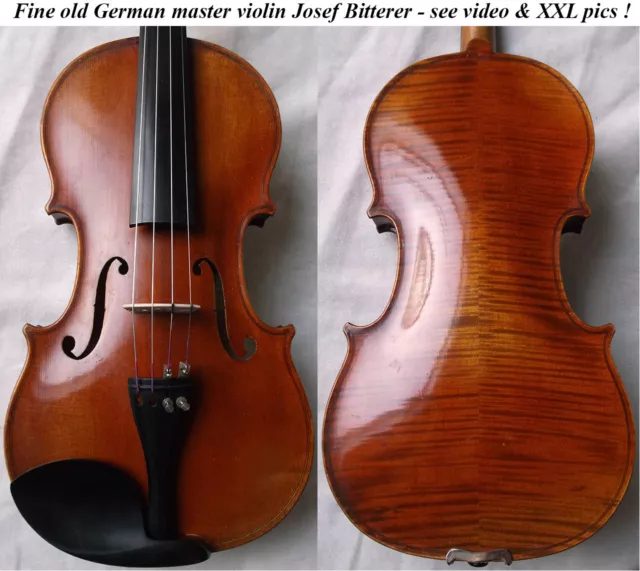 FINE OLD GERMAN MASTER VIOLIN JOSEF BITTERER - video - ANTIQUE バイオリン скрипка 033