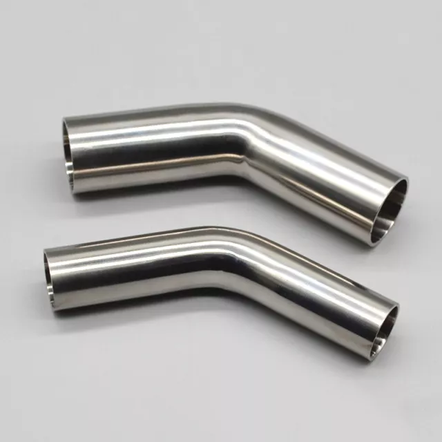 Stainless Steel Elbow 45 Degree Bend 45° Pipe Exhaust Polished 19-51mm Tool 2