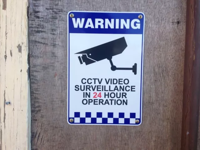 Warning CCTV Security Surveillance Camera METAL Safety Sign 200x300mm 3